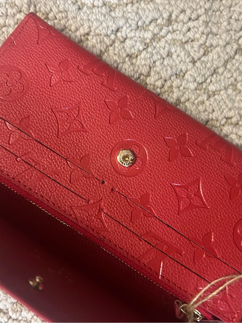 Red leather women’s wallet